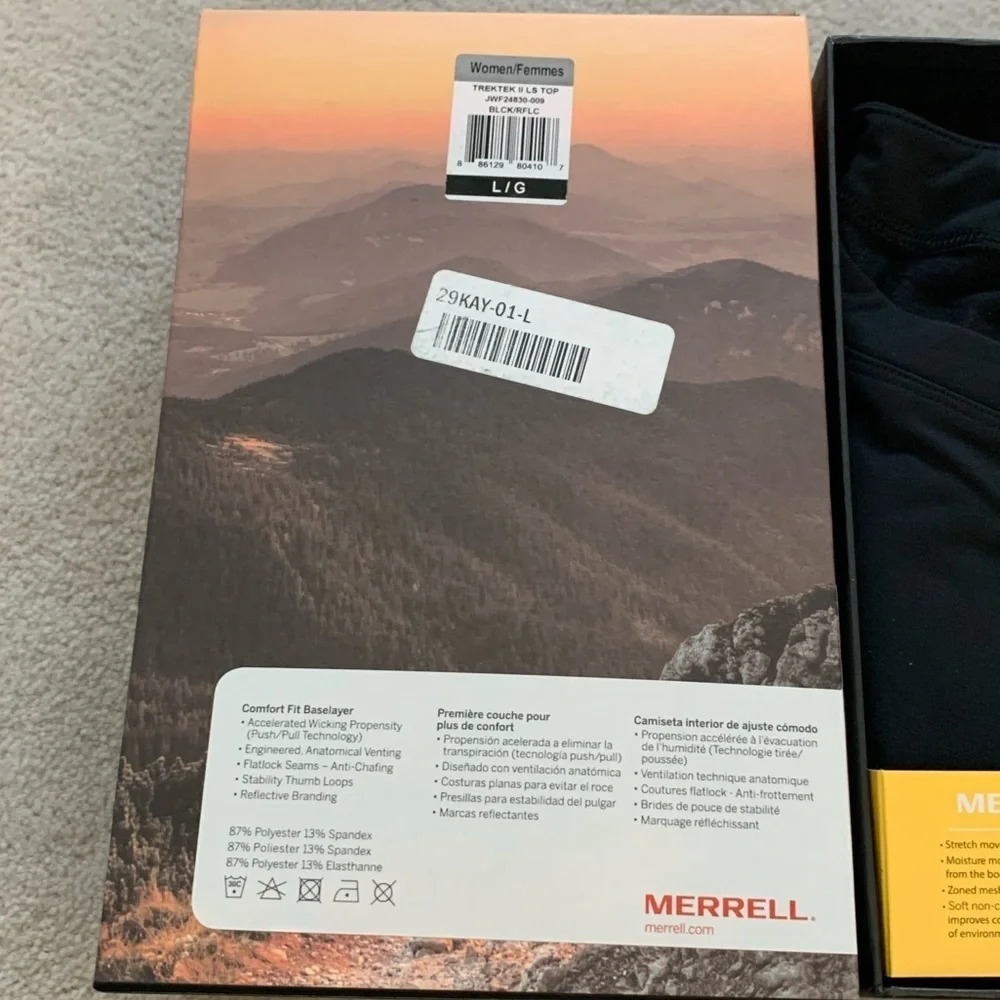 Merrell Trektek II Base Layer Top, L - Picture 8 of 16